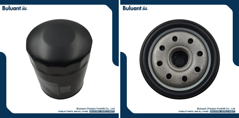 Buluant (Tianjin) Forklift Co., Ltd product display featuring multiple types of forklift engine mounts. The image shows a variety of engine mount models with thickened anti-vibration rubber cores, galvanized metal mounting brackets, and precision-machined fixing holes. Key advantages: strong load-bearing capacity, low noise operation, and compatibility with mainstream forklift brands (KION, HYSTER-YALE, TOYOTA, HELI). Bottom section displays Buluant logo, company name Buluant (Tianjin) Forklift Co., Ltd, and slogan 'FORKLIFT PARTS AND ALL OTHER INDUSTRIAL VEHICLE PARTS'.