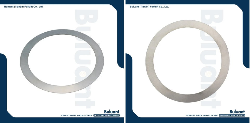 Buluant (Tianjin) Forklift Co., Ltd product display featuring multiple types of forklift engine mounts. The image shows a variety of engine mount models with thickened anti-vibration rubber cores, galvanized metal mounting brackets, and precision-machined fixing holes. Key advantages: strong load-bearing capacity, low noise operation, and compatibility with mainstream forklift brands (KION, HYSTER-YALE, TOYOTA, HELI). Bottom section displays Buluant logo, company name Buluant (Tianjin) Forklift Co., Ltd, and slogan 'FORKLIFT PARTS AND ALL OTHER INDUSTRIAL VEHICLE PARTS'.
